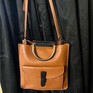 Urban Originals Tan Shoulder Bag with Black Accents